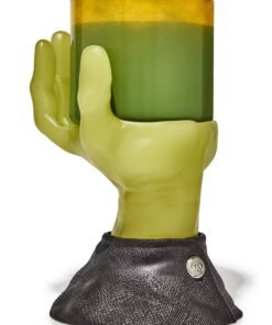 Alternative view of Glow-in-the-Dark Franken Hand Pedestal 3-Wick Candle Holder